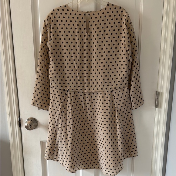 Madewell Silk Polka Dot A-Line Mini Dress 100% Silk - Picture 4 of 5